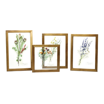 Glass Frame Flower - Yellow